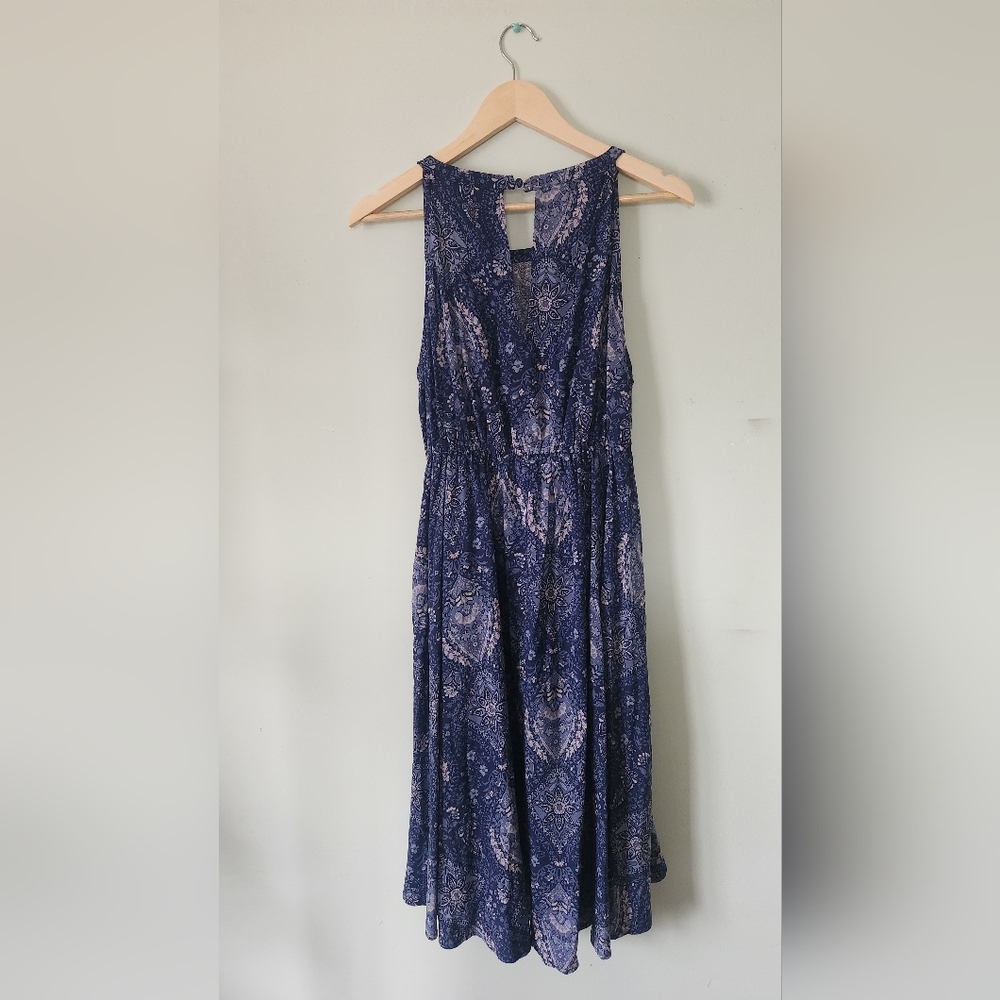 Torrid Blue Paisley Dress Sz 0 - Picture 5 of 5